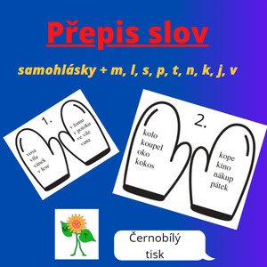 Přepis slov - rukavice