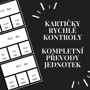 Kartičky rychlé kontroly - kompletní převody jednotek