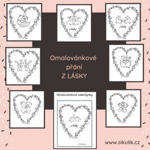 Omalovánková přání z lásky