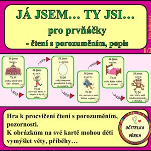 JÁ JSEM...TY JSI... čtení s porozuměním pro prvňáčky