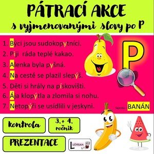 Pátrači - vyjmenovaná slova po P