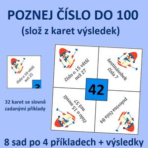 Poznej číslo do 100 (slož z karet výsledek)