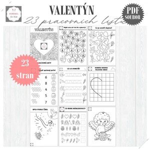 VALENTÝN - pracovní listy