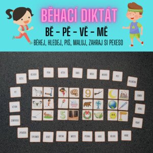Běhací diktát - bě, pě, vě, mě