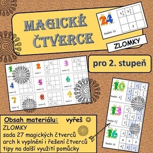 Magické čtverce - zlomky