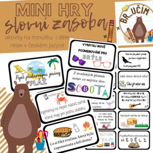 SLOVNÍ ZÁSOBA- kartičky s úkoly 