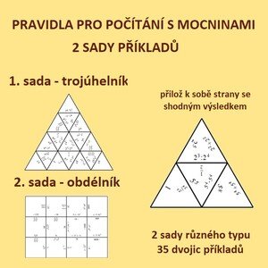 TRIMINO - pravidla pro počítání s MOCNINAMI