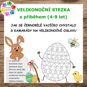 VELIKONOČNÍ STEZKA s příběhem o černobílém vajíčku