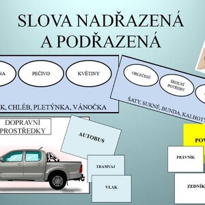 slova nadřazená a podřazená 