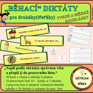 "BĚHACÍ" DIKTÁTY pro druháky - TVRDÉ A MĚKKÉ SOUHLÁSKY