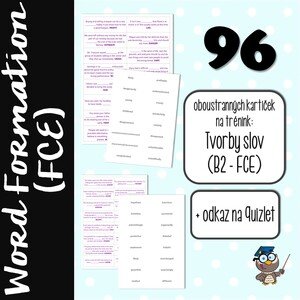 Word Formation (FCE) - Tvorba slov (zkouška FCE - B2)
