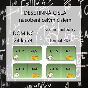 DOMINO - násobení desetinných čísel celým číslem