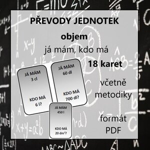 Já mám, kdo má - převody jednotek objemu