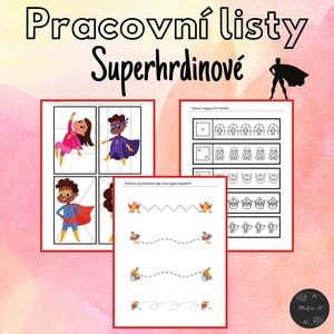 Superhrdinové, pracovní listy