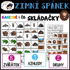ZIMNÍ SPÁNEK - skládačky