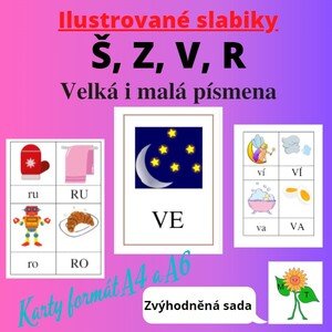 Ilustrované slabiky s písmeny š, z, v, r - zvýhodněná sada