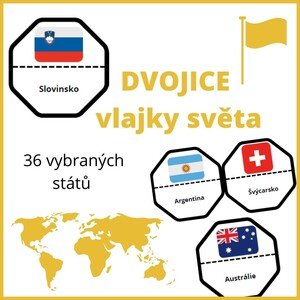 Vlajky - svět (přiřazování do dvojic / selfcorrecting karty)