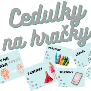 Cedulky na boxy s hračkami 