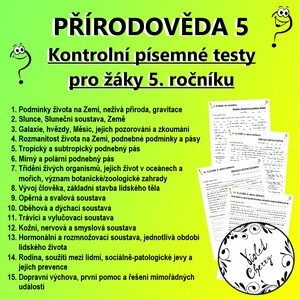 PŘÍRODOVĚDA 5: Kontrolní písemné testy pro žáky 5. ročníku