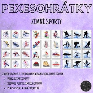 Zimní sporty, pexesohrátky