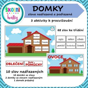 DOMKY slova nadřazená a podřazená