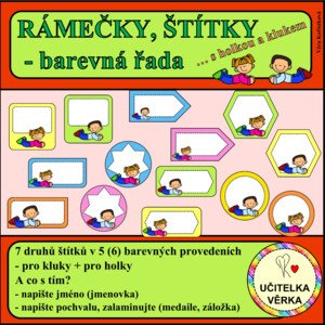 RÁMEČKY, ŠTÍTKY – barevná řada
