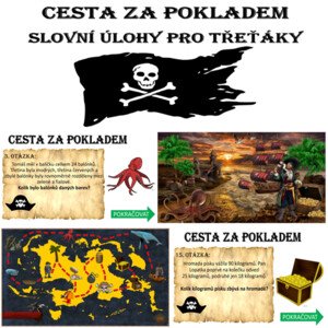 Cesta za pokladem - slovní úlohy pro třeťáky
