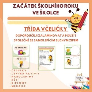 Cedulky pro třídu Včeliček