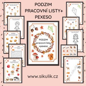 PODZIM pracovní listy se zvířátky + pexeso
