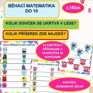 KOLIK SOVIČEK/PŘÍŠEREK SE UKRÝVÁ V LESE? - POČÍTÁME DO 10 (BĚHACÍ MATEMATIKA)