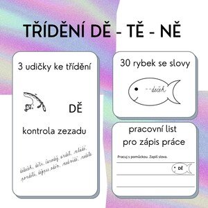 Slabiky dě, tě, ně