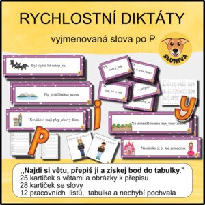 Rychlostní diktáty –vyjmenovaná slova po P –Sluniva