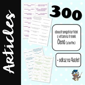 Articles - členy - a/an/the