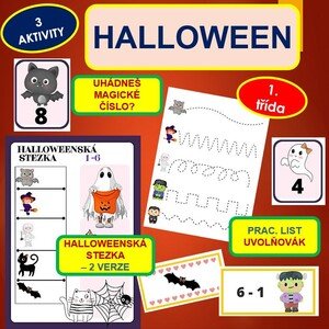 HALLOWEEN V MATEMATICE - 1. TŘÍDA ( 3 aktivity)
