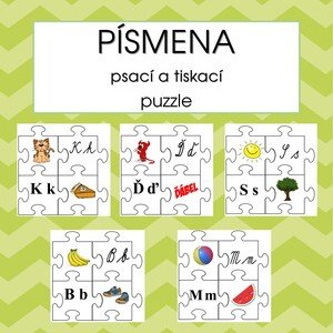 Tiskací a psací písmena - puzzle