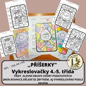 Příšerky - vykreslovačky 4.-5. třída - M, ČJ, AJ