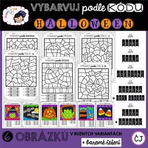 VYBARVUJ PODLE KÓDU - Halloween