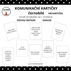 KOMUNIKAČNÍ KARTIČKY - ČERNOBÍLÉ