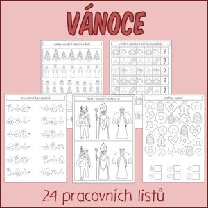 Vánoce - Pracovní listy - předškolák