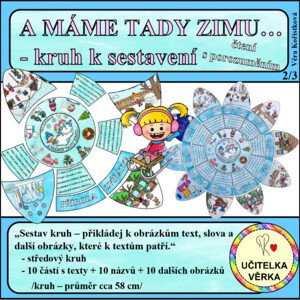 A MÁME TADY ZIMU… – čtení s porozuměním – kruh k sestavení