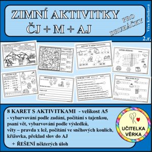 ZIMNÍ AKTIVITKY – ČJ + M + AJ pro druháčky