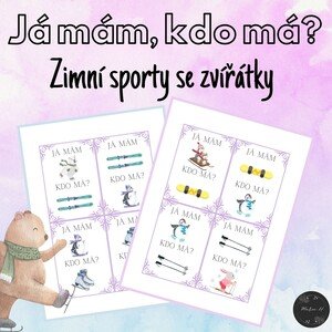  Já mám, kdo má? Zimní sporty se zvířátky