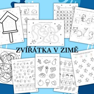 Zvířátka v zimě pracovní listy