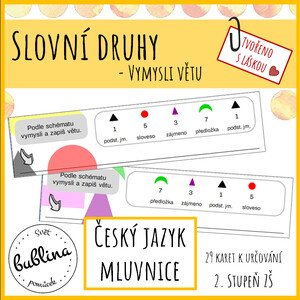 Určování slovních druhů – vymysli větu