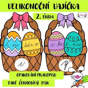 Velikonoční vajíčka = měkké a tvrdé souhlásky 