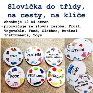 Slovíčka do třídy, na cesty, na klíče 2. sada