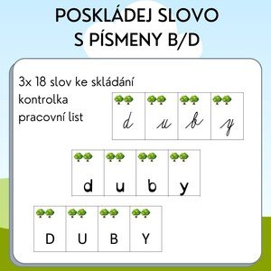 Poskládej slovo s písmeny B/D
