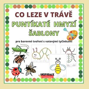 TEČKOVANÉ OBRÁZKY - Puntíkaté HMYZÍ šablony 🐜