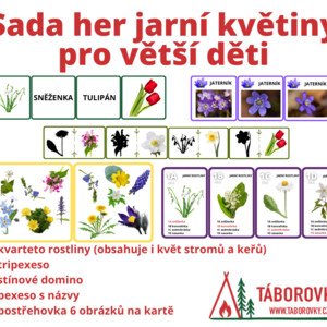 Sada her jarní květiny pro větší děti