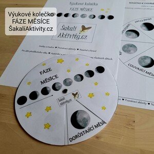 Sada aktivit - FÁZE MĚSÍCE - VÝUKOVÉ KOLEČKO